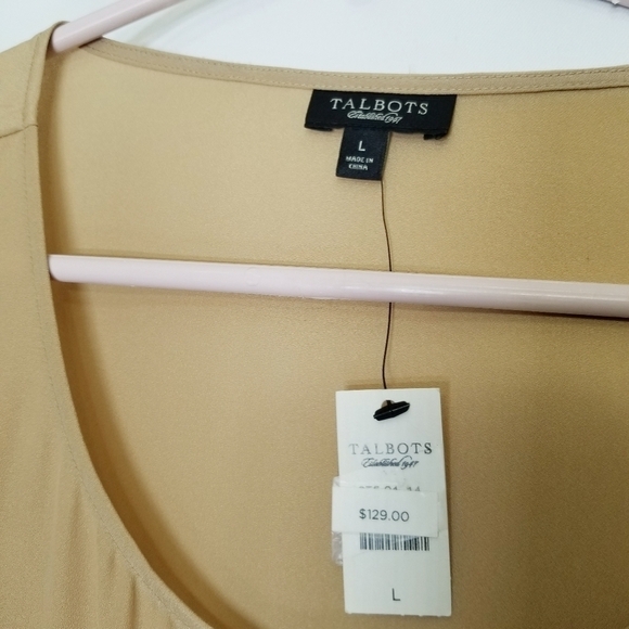 Talbots Large Blouse Gold Beaded With Rhinestones. NWT - Picture 9 of 16